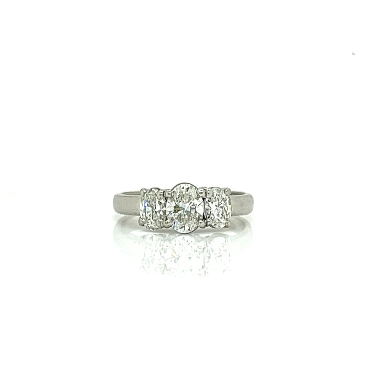 1ct G VS Oval Trilogy Engagement Ring