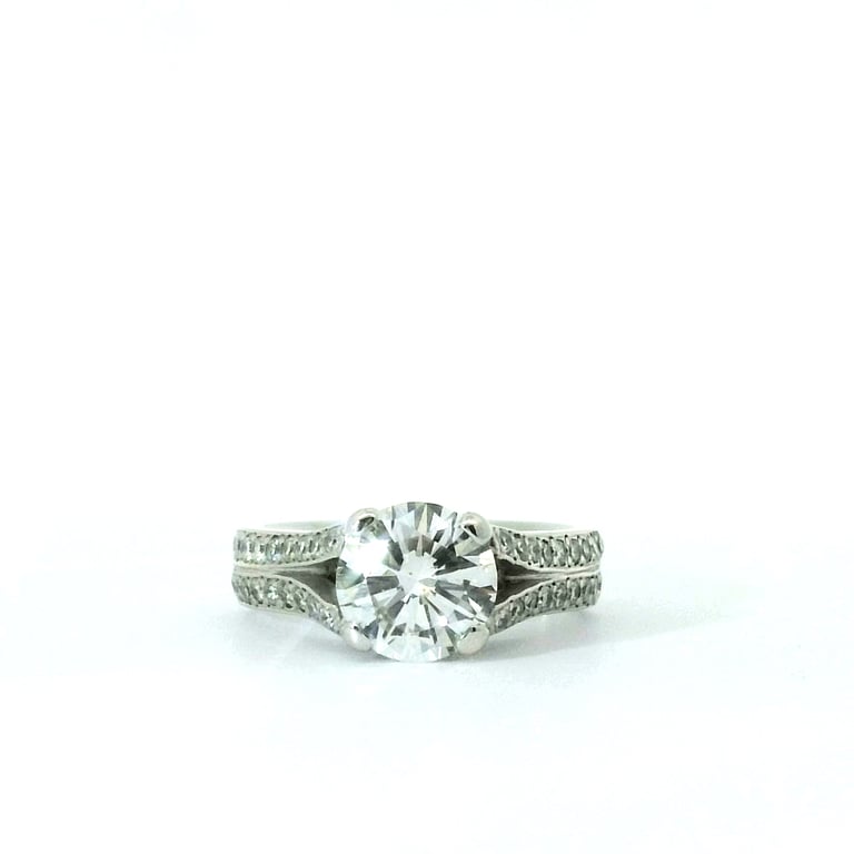 1.5ct H SI2 Diamond Split-band Engagement Ring