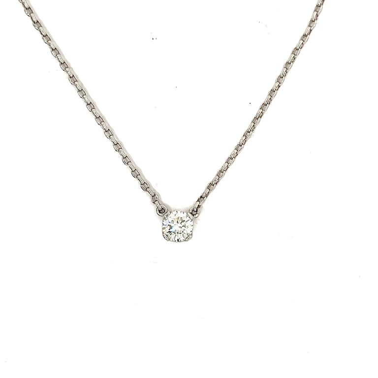 0.50ct G SI Fixed Solitaire Diamond Pendant