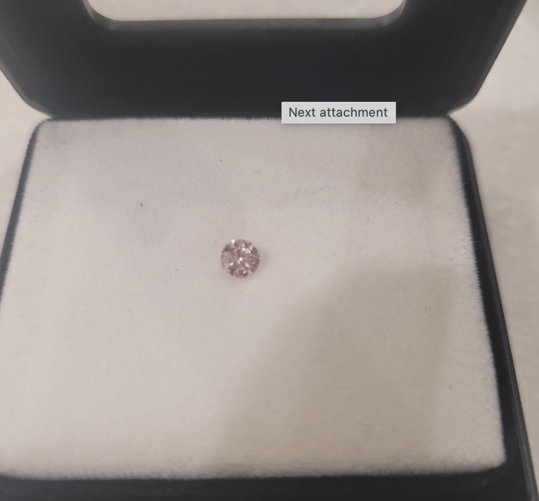 0.24ct 6P SI2 Round Pink Diamond