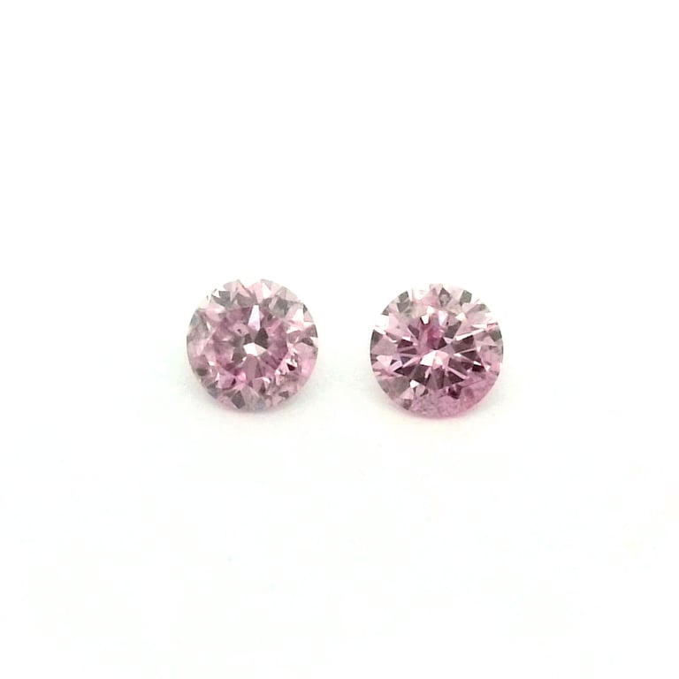 2 = 0.09ct 5P P1 Round Pair Pink Diamonds