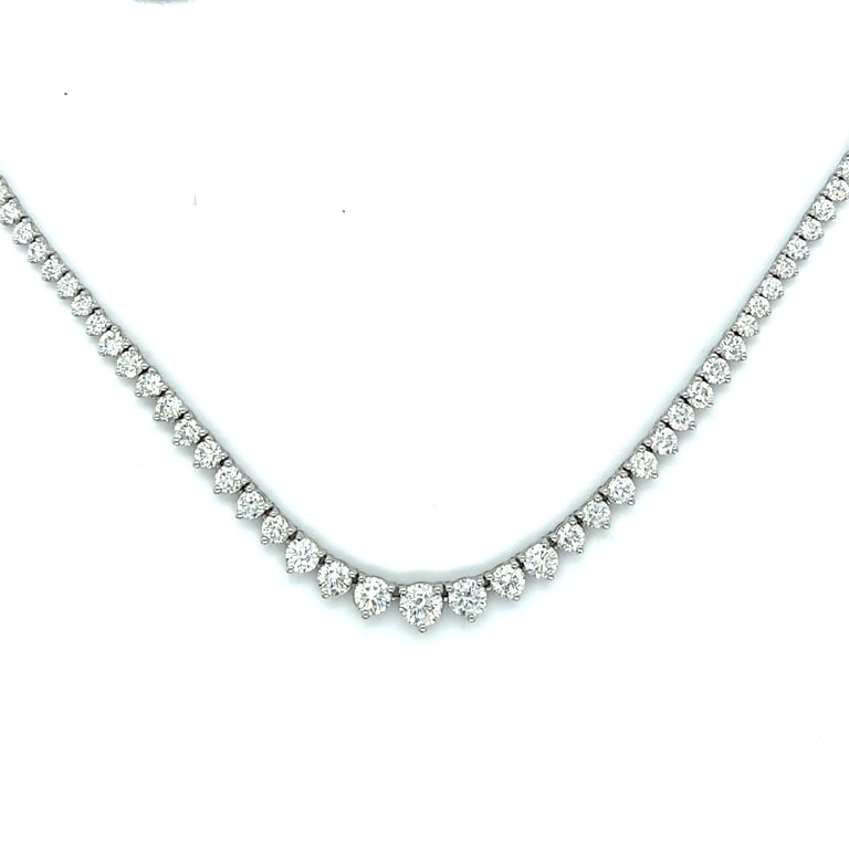 7ct G SI Round Diamond Necklace