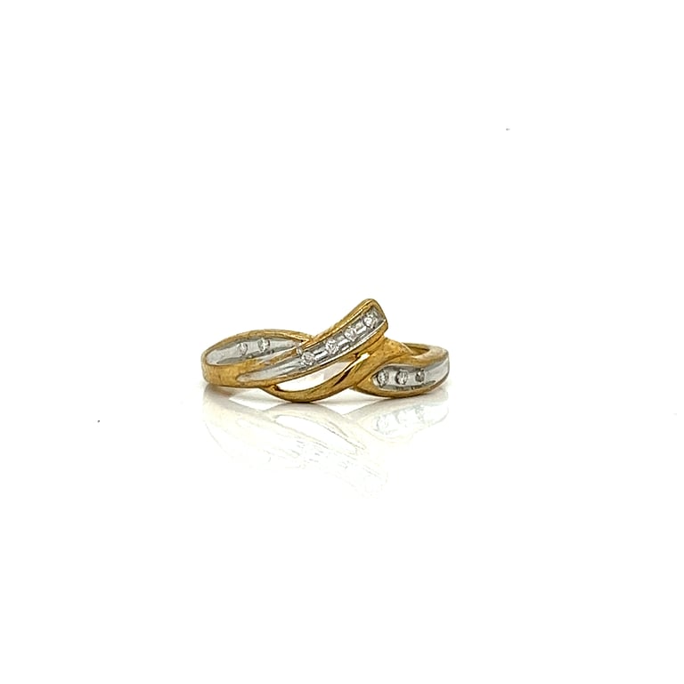 0.05ct Diamond Crossover Dress Ring