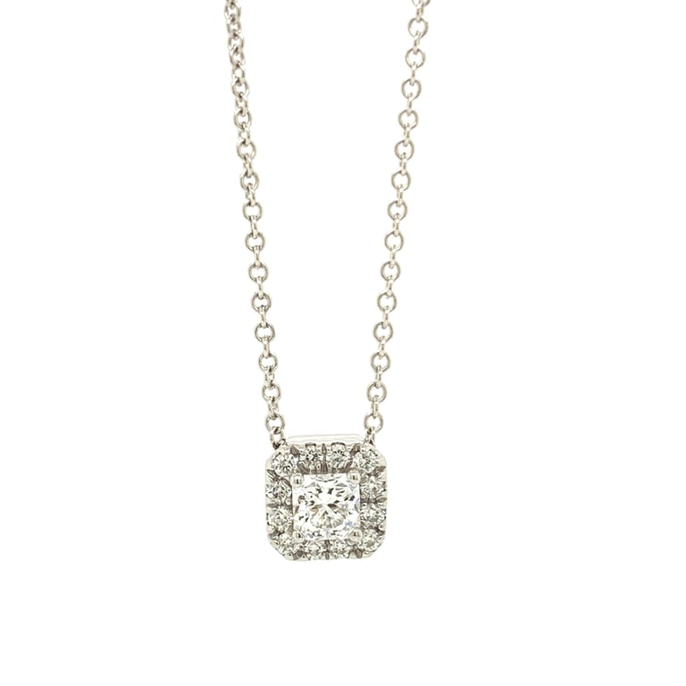 0.48ct Dream Cut Diamond Halo Pendant