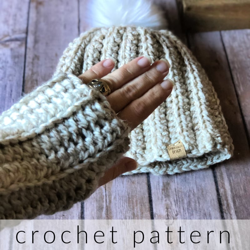 Crochet Pattern PDF Download Backcountry Fingerless Gloves