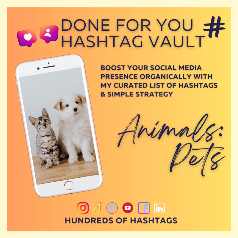 DFY Social Media Hashtag Vault: Animals: Pets