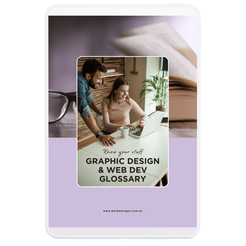 Ebook cover for Graphic Design & Web Dev Glossary