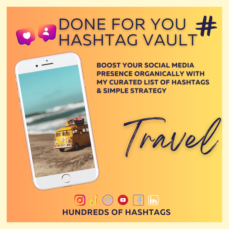DFY Social Media Hashtag Vault: Travel