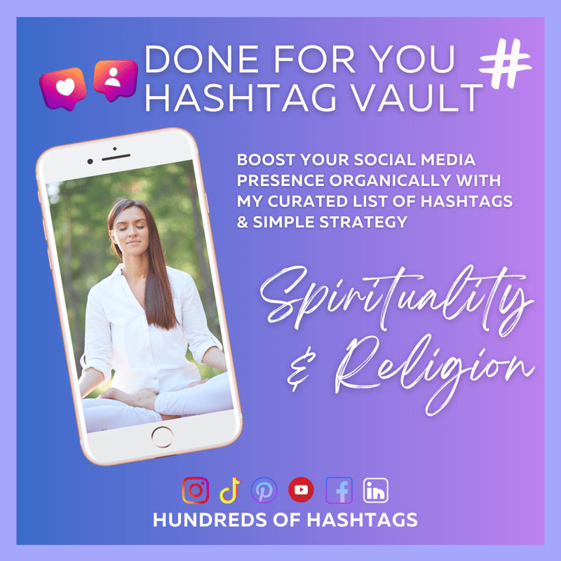 DFY Social Media Hashtag Vault: Spirituality & Religion