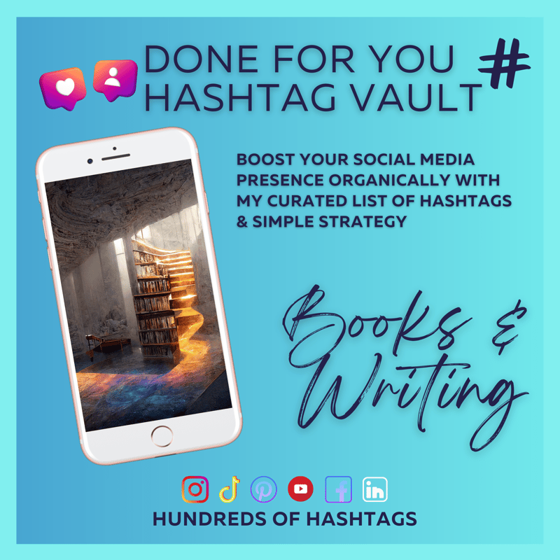 DFY Social Media Hashtag Vault: Books & Writing