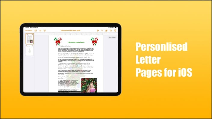 Pages App - How to Create a Personalised Letter in Pages for IOS