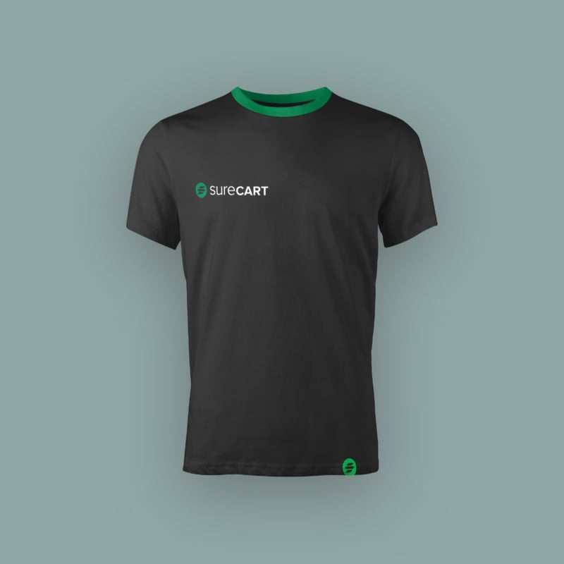SureCart black t-shirt