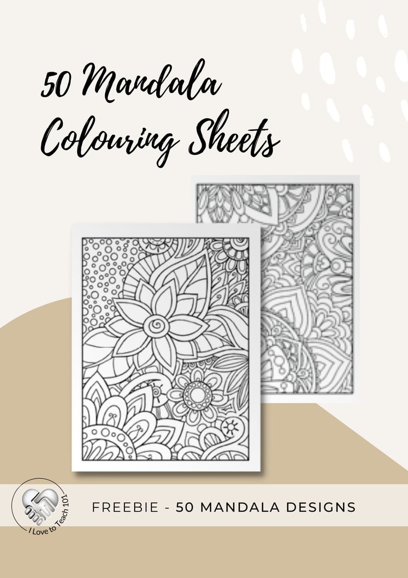 50 Mandala Colouring Sheets - Freebie