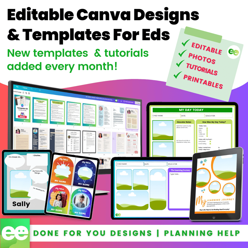 Editable Canva Designs & Templates Library For Educators - Monthly Subscription
