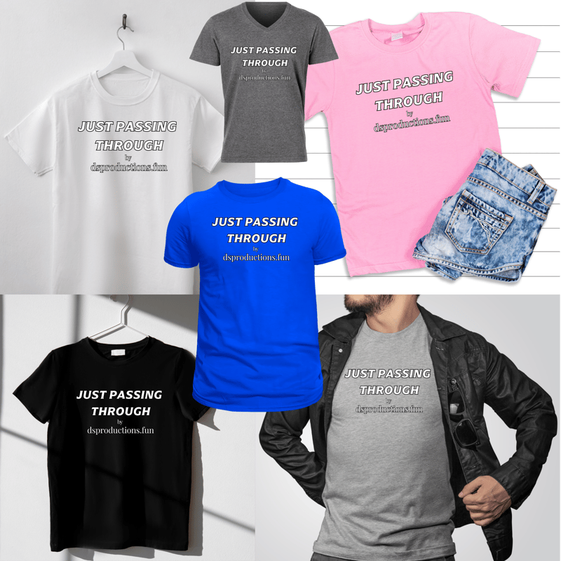 JUST PASSING THROUGH by dsproducitions.fun T-shirt