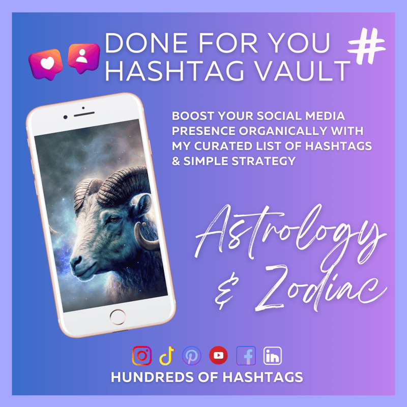 DFY Social Media Hashtag Vault: Astrology & Zodiac