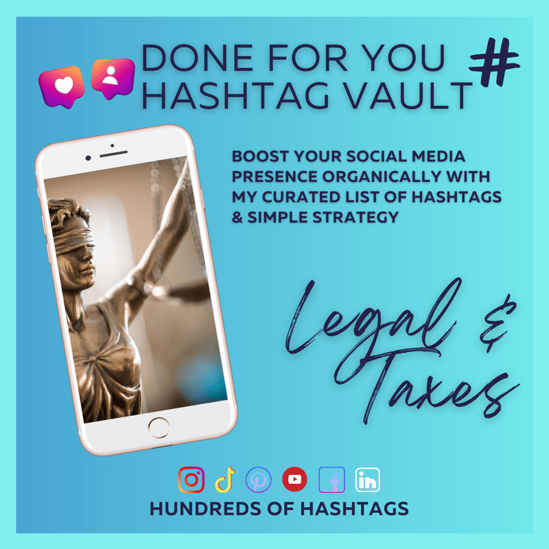 DFY Social Media Hashtag Vault: Legal & Taxes