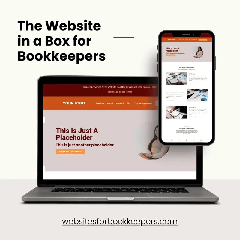 Website In A Box for Virtual Bookkeepers