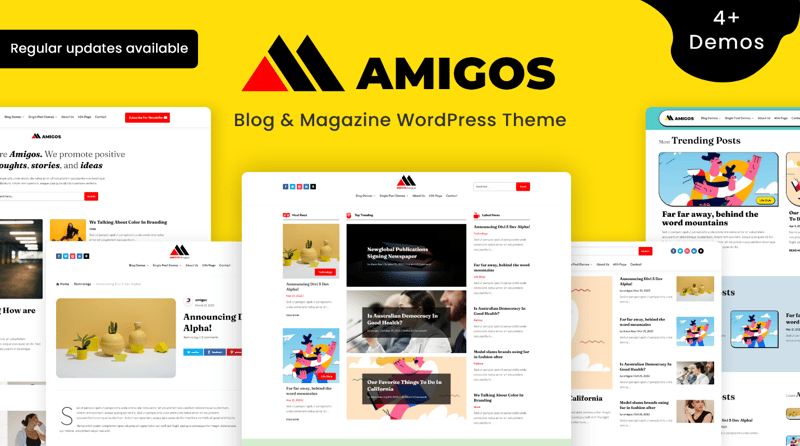Amigos-Blog & Magazine WordPress Divi Child Theme