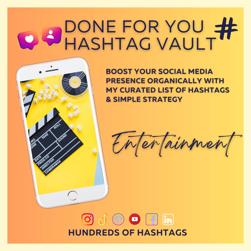 DFY Social Media Hashtag Vault: Entertainment
