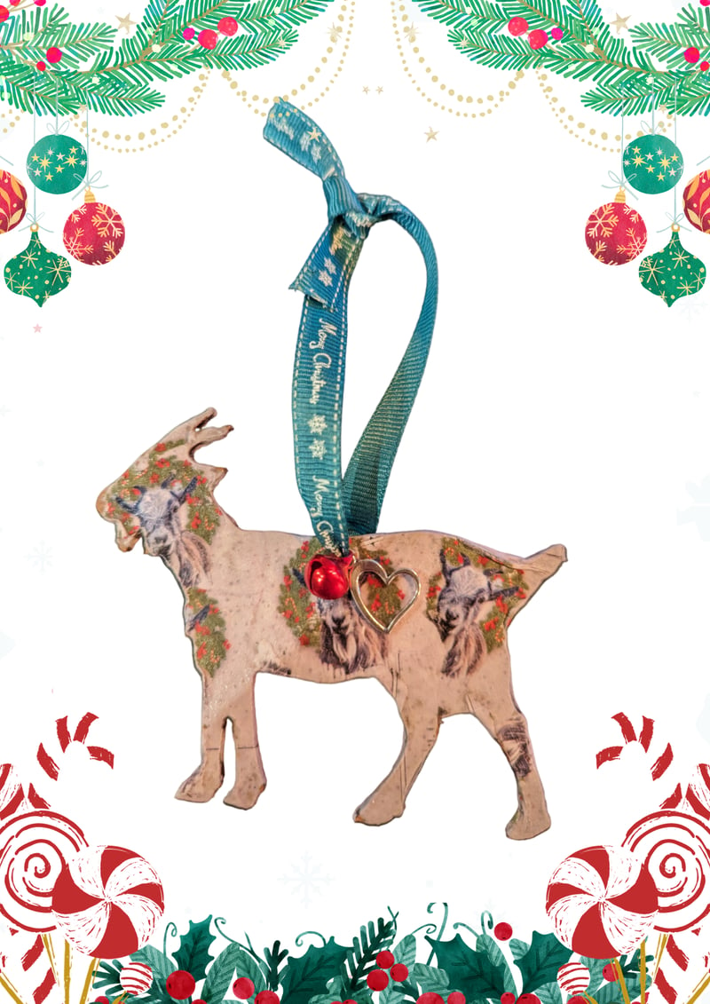 I love goats Christmas decoration