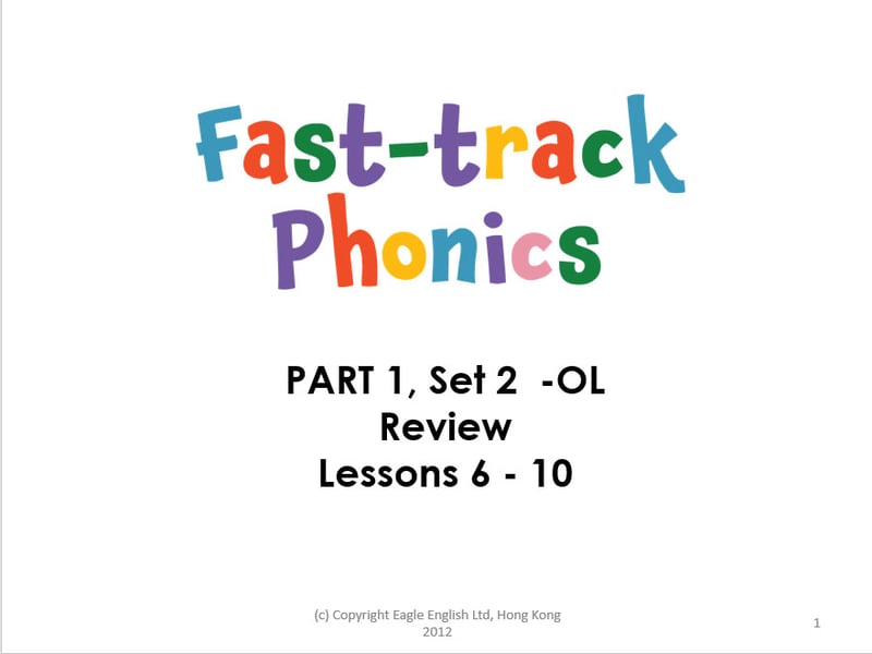 Fast-track Phonics PART 1 Set 2 (n m d g o) OL