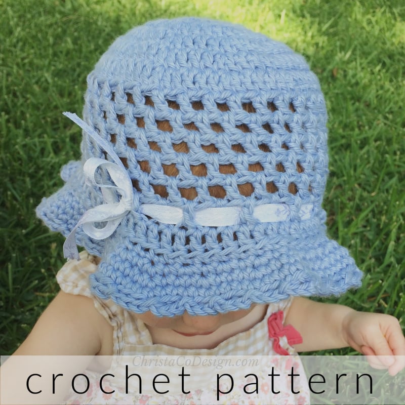 Crochet Pattern PDF Download Summer Sun Hat ChristaCoDesign