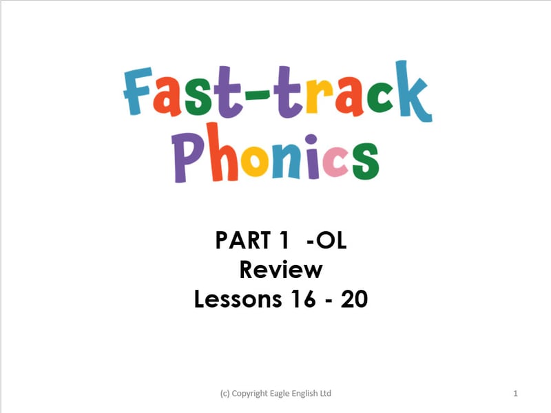 Fast-track Phonics PART 1 Set 4 (b f l j v) OL