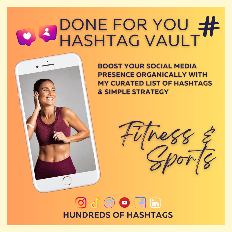DFY Social Media Hashtag Vault: Fitness & Sports