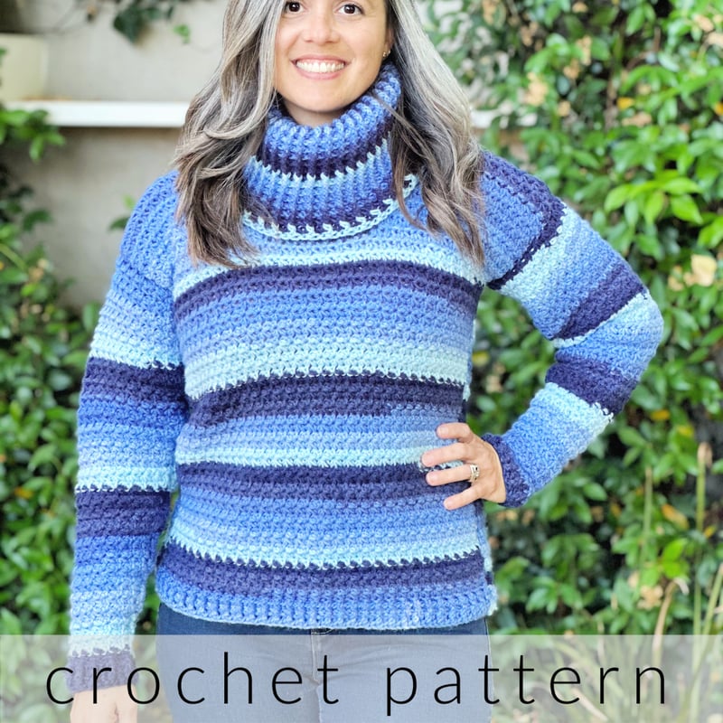 Crochet Pattern PDF Download Sunset Sweater