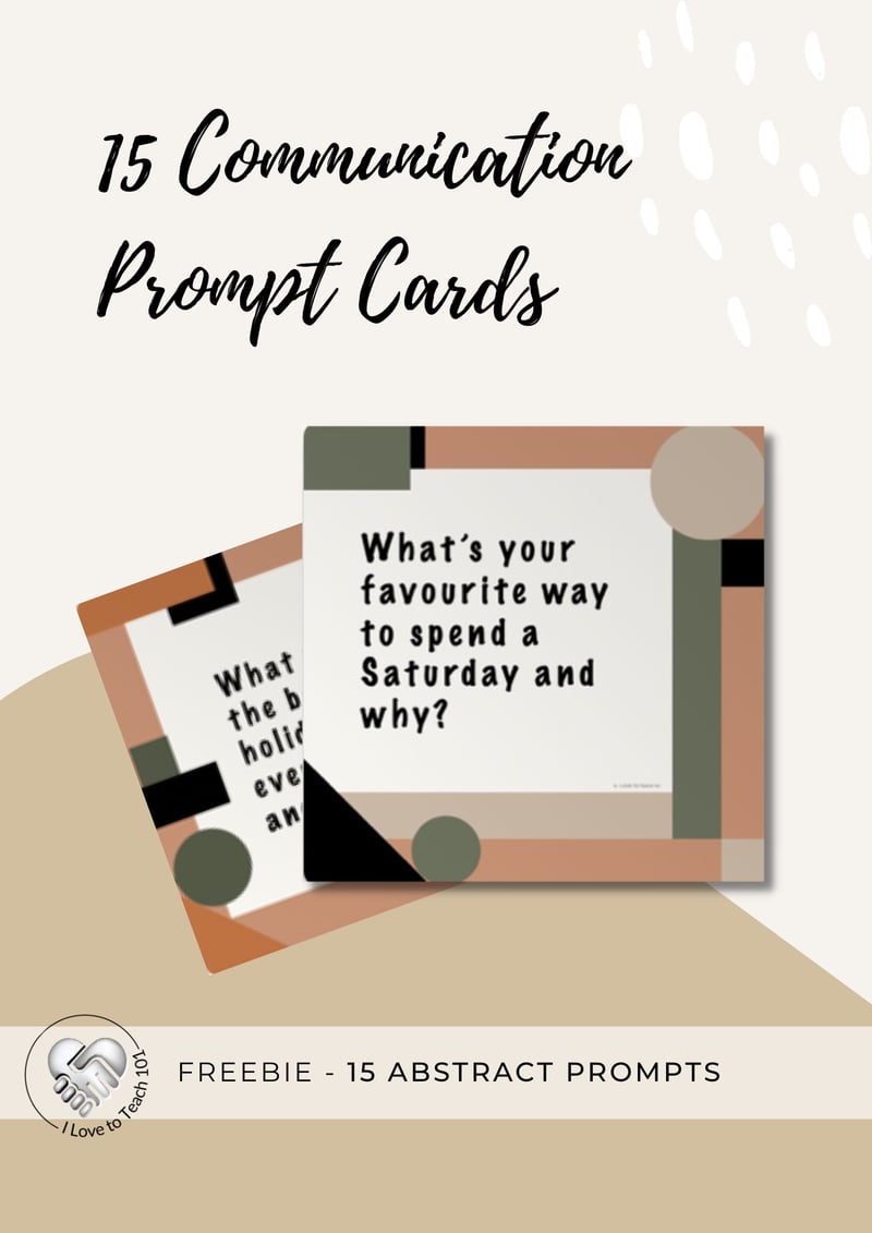 15 Communication Prompt Cards - Freebie