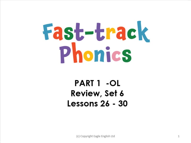 Fast-track Phonics PART 1 Set 6 (ch sh th th ng) OL