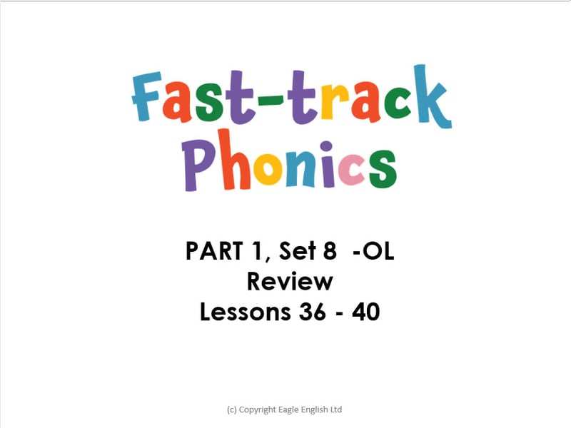 Fast-track Phonics PART 1 Set 8 (ou oi ue ar) OL