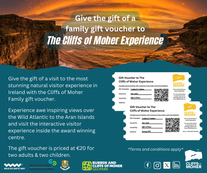 Cliffs of Moher Experience Digital Gift Voucher
