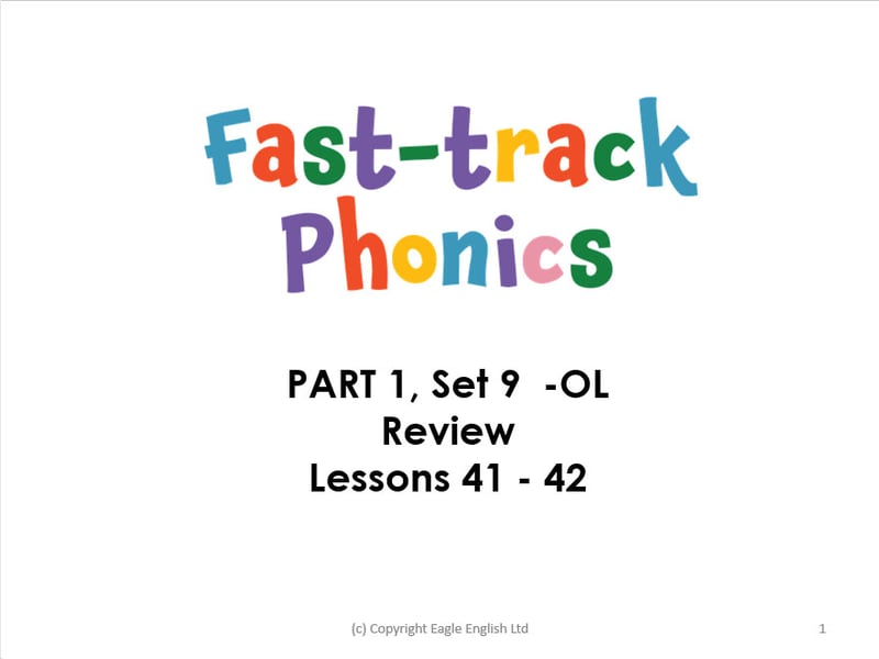 Fast-track Phonics PART 1 Set 9 Lesson 42 (oo SHORT oo LONG) OL