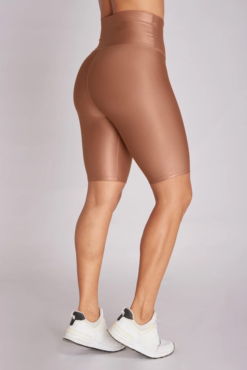 Metallic brunette short - biker