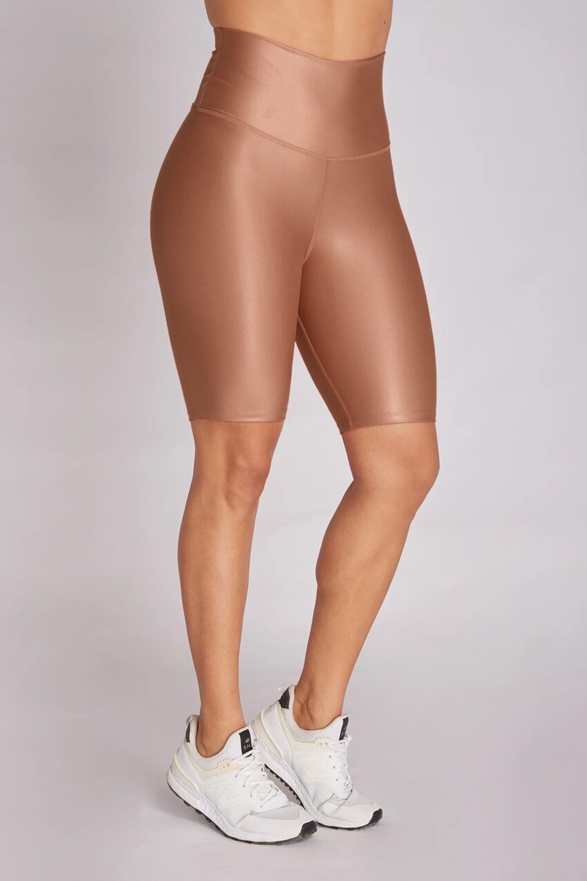 Metallic brunette short - biker