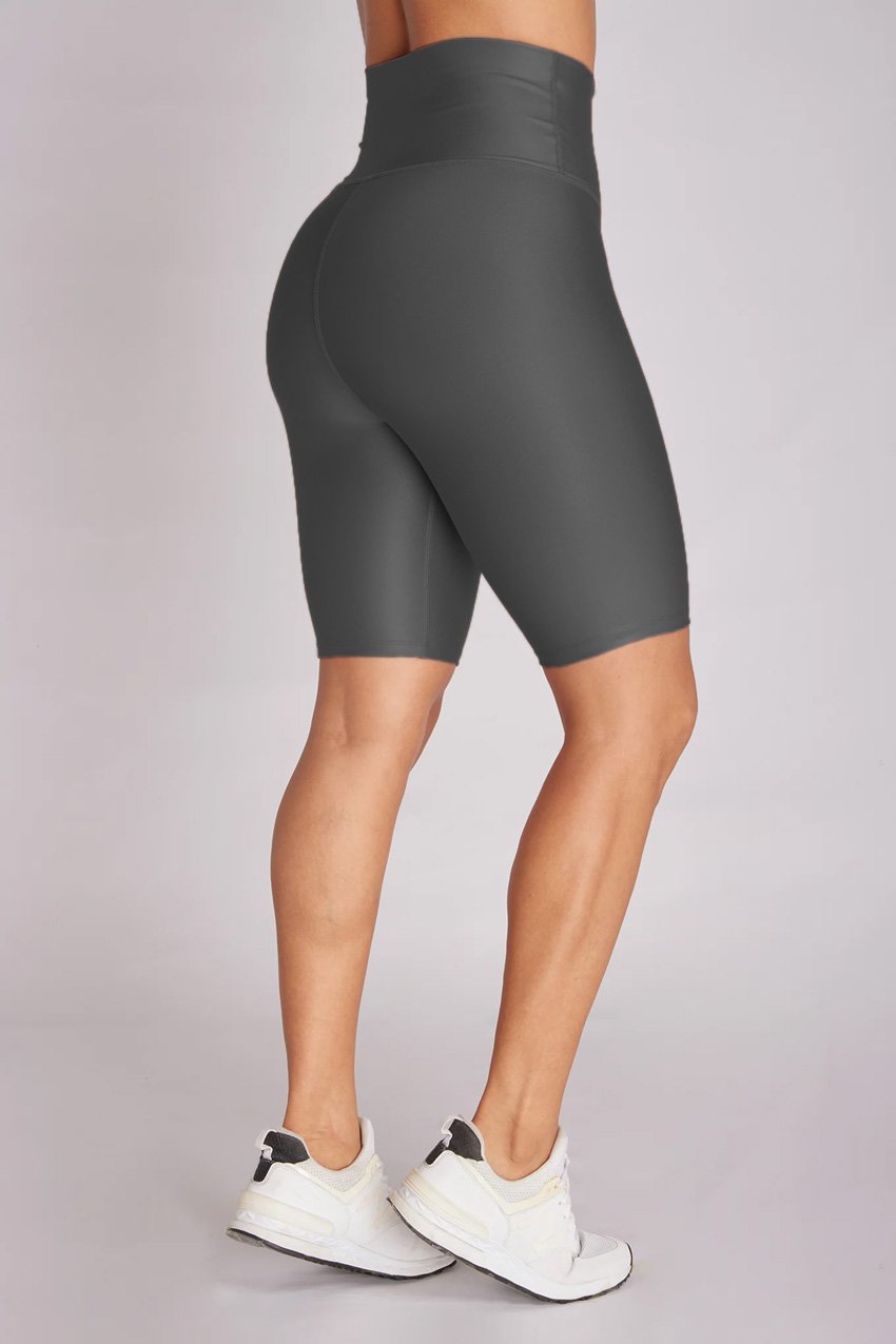 Matte Dark Grey Biker - Short