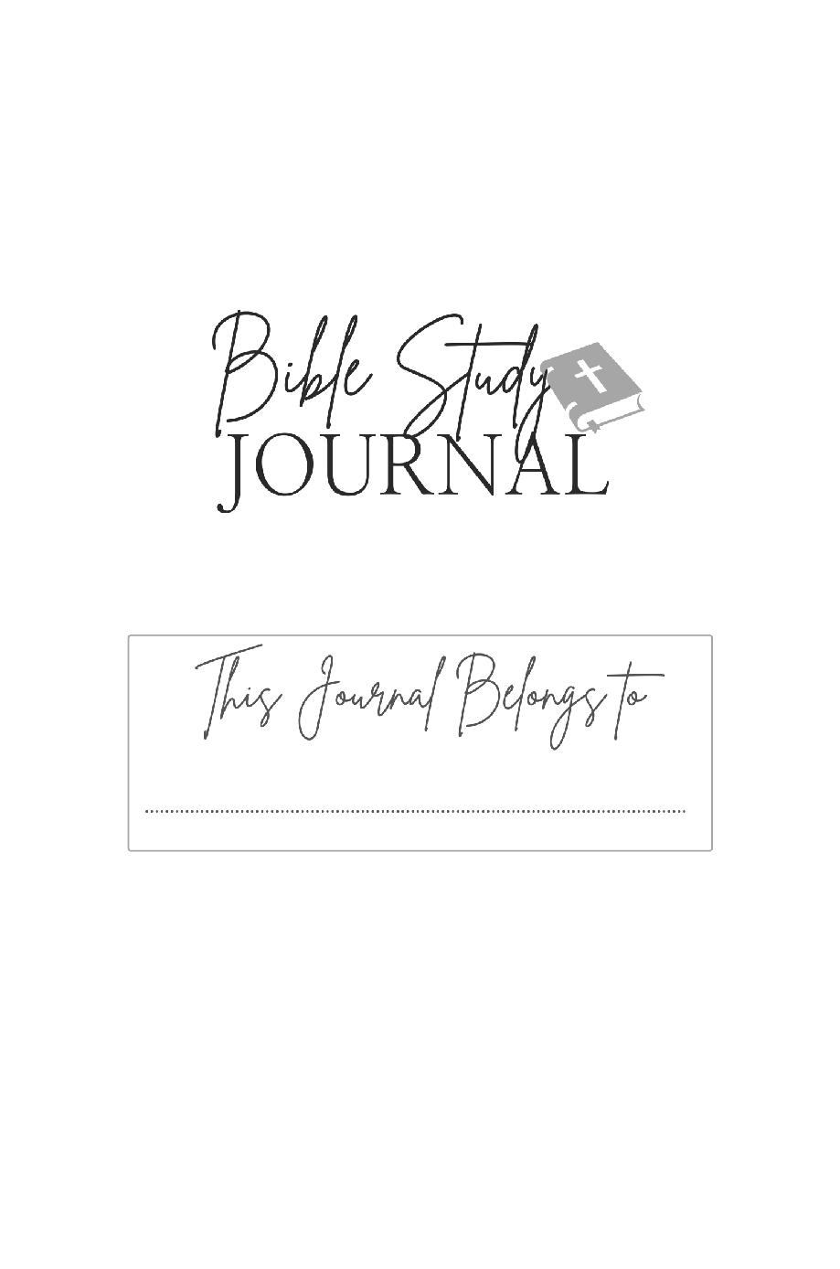 Bible Study Journal