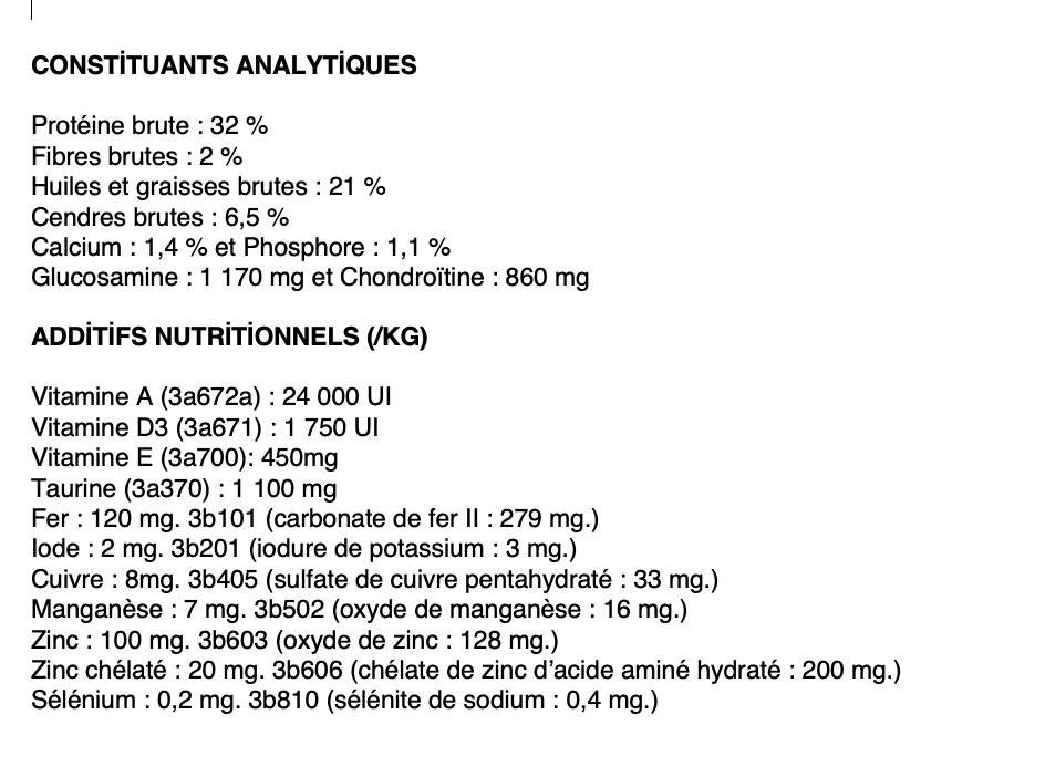 constitutants energie