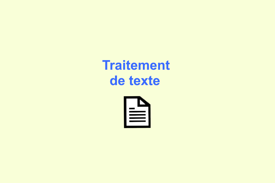 traitement de texte pour le secrétariat