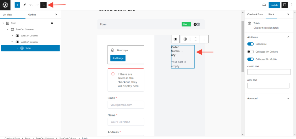 How to Disable Editing Quantities in Your Checkout Form Order summary block