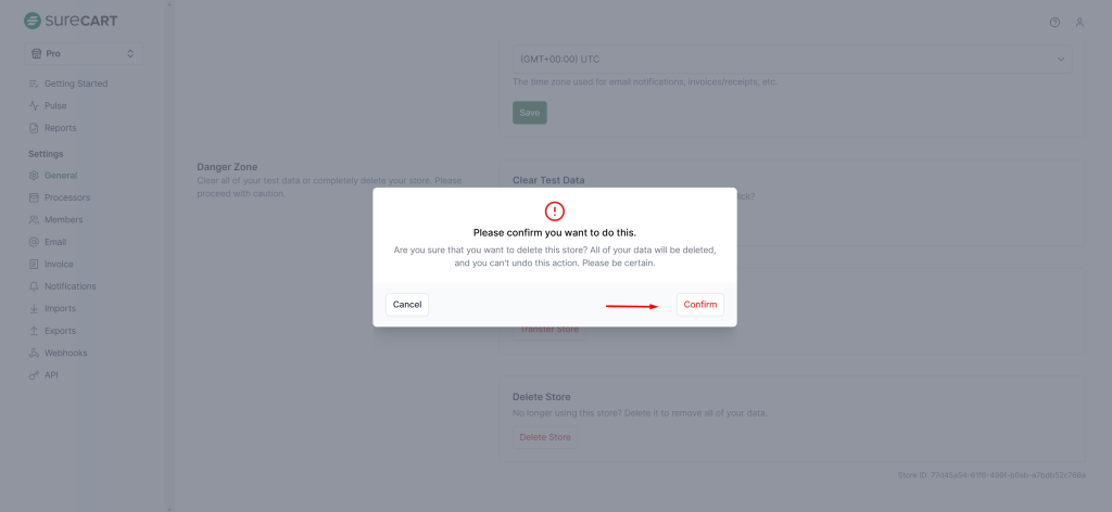 How to Delete Your SureCart Store Image 5 1024x472