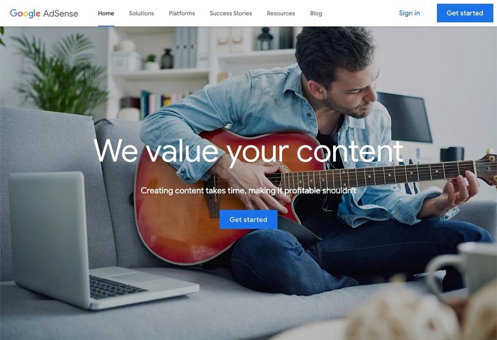 13 Profitable and realistic online business ideas to make money from home Adsense homepage