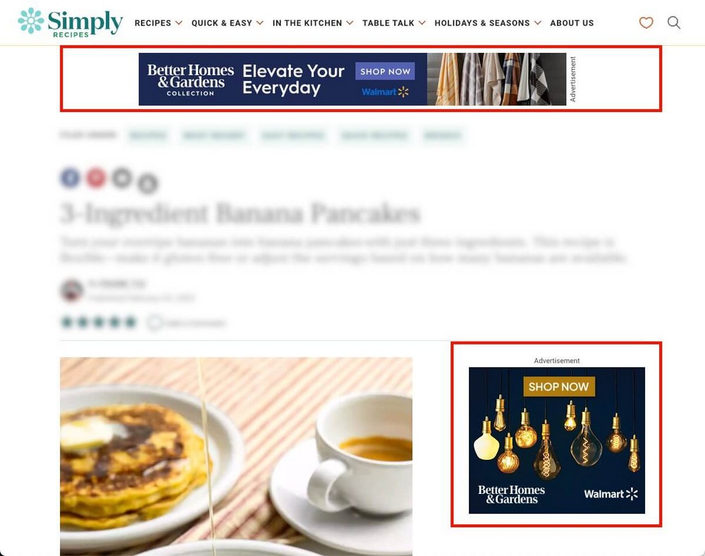 13 Profitable and realistic online business ideas to make money from home Example of displaying ads Image by Simply Recipes.