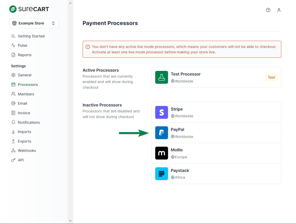 Invalid Credentials Error while Using PayPal Test Connection with SureCart FBZIK January 15 2025 1208 001b0 1024x774