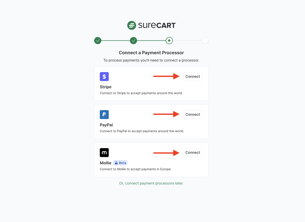 connect a payment processor