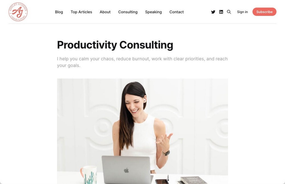 13 Profitable and realistic online business ideas to make money from home Productivity Consultant Image by Ashley Jansenn.