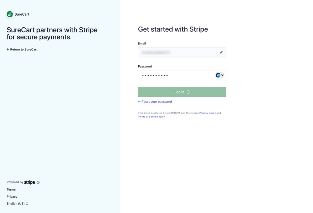 connecting to stripe
