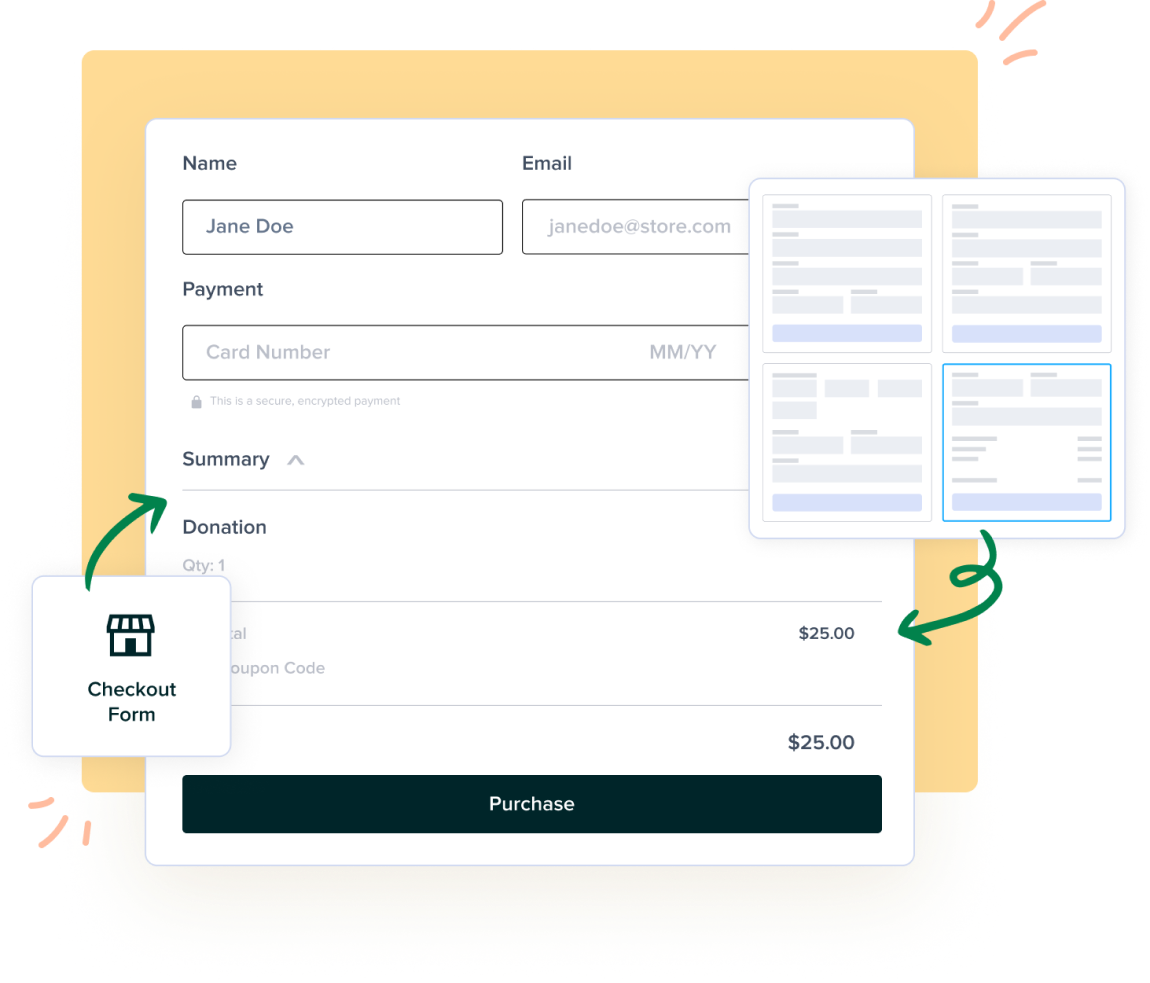 Saas Create Custom Checkout Forms